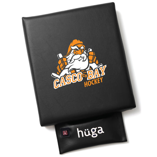 Casco Bay Hockey Black Vinyl / Orange & White Logo