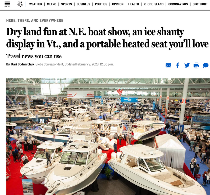 Hüga in Boston Globe Travel
